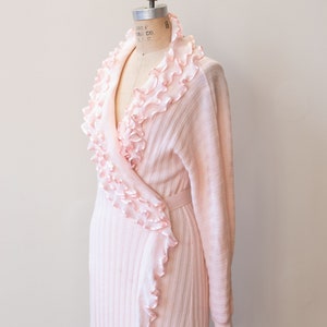 1980s Pink Knit Duster Liseuses Poggi image 3