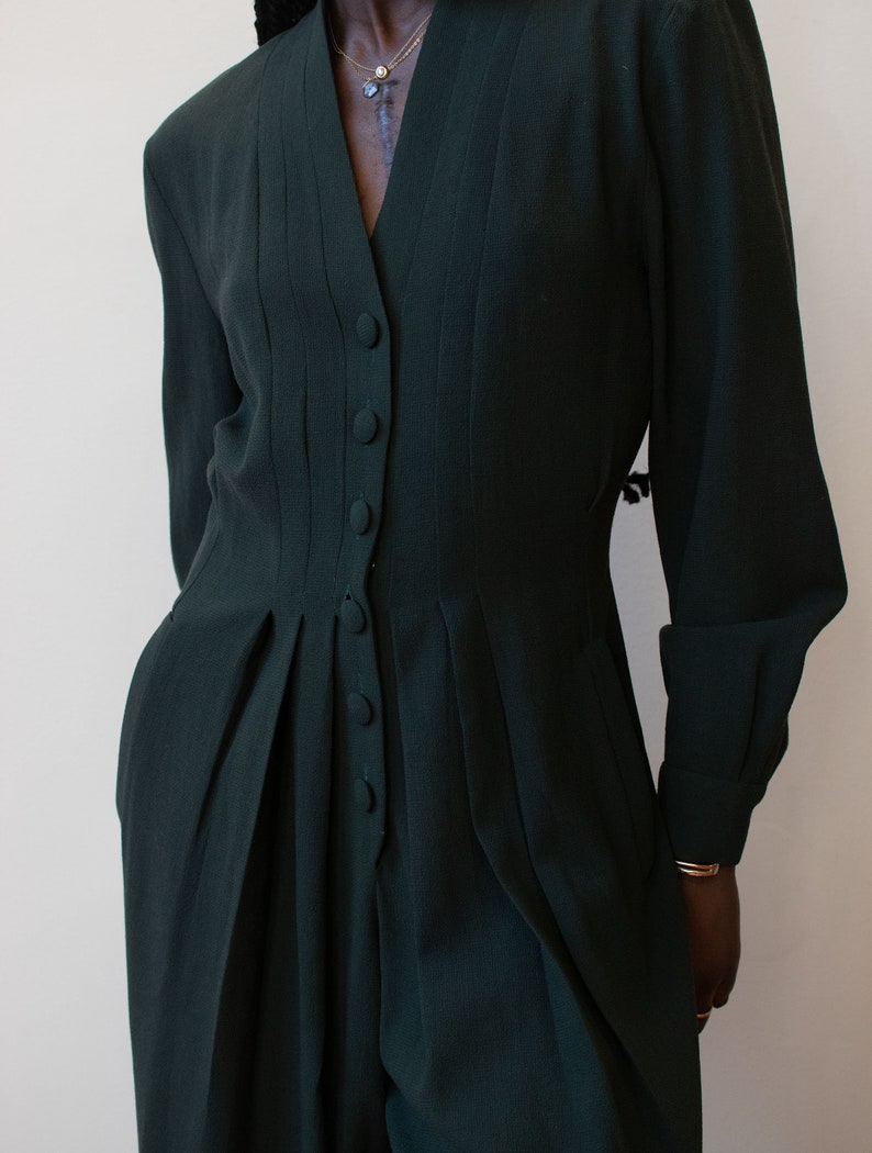 1990s Green Jumpsuit Emmanuelle Khanh image 4