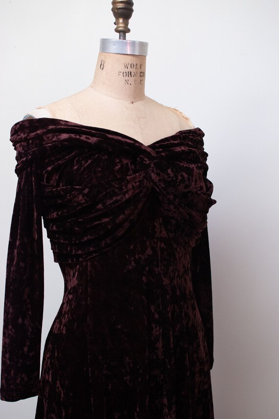 1990s Crushed Velvet Dress Cache - Etsy