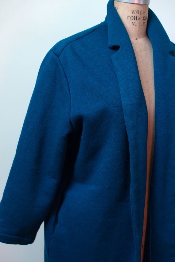 1980s Blue Sweatshirt Coat | Norma Kamali - image 5