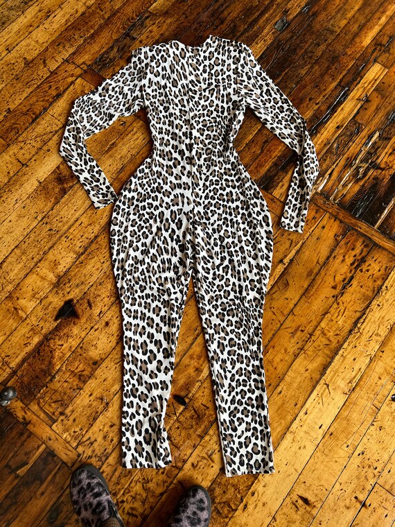 1980s Leopard Print Unitard | Norma Kamali - image 9