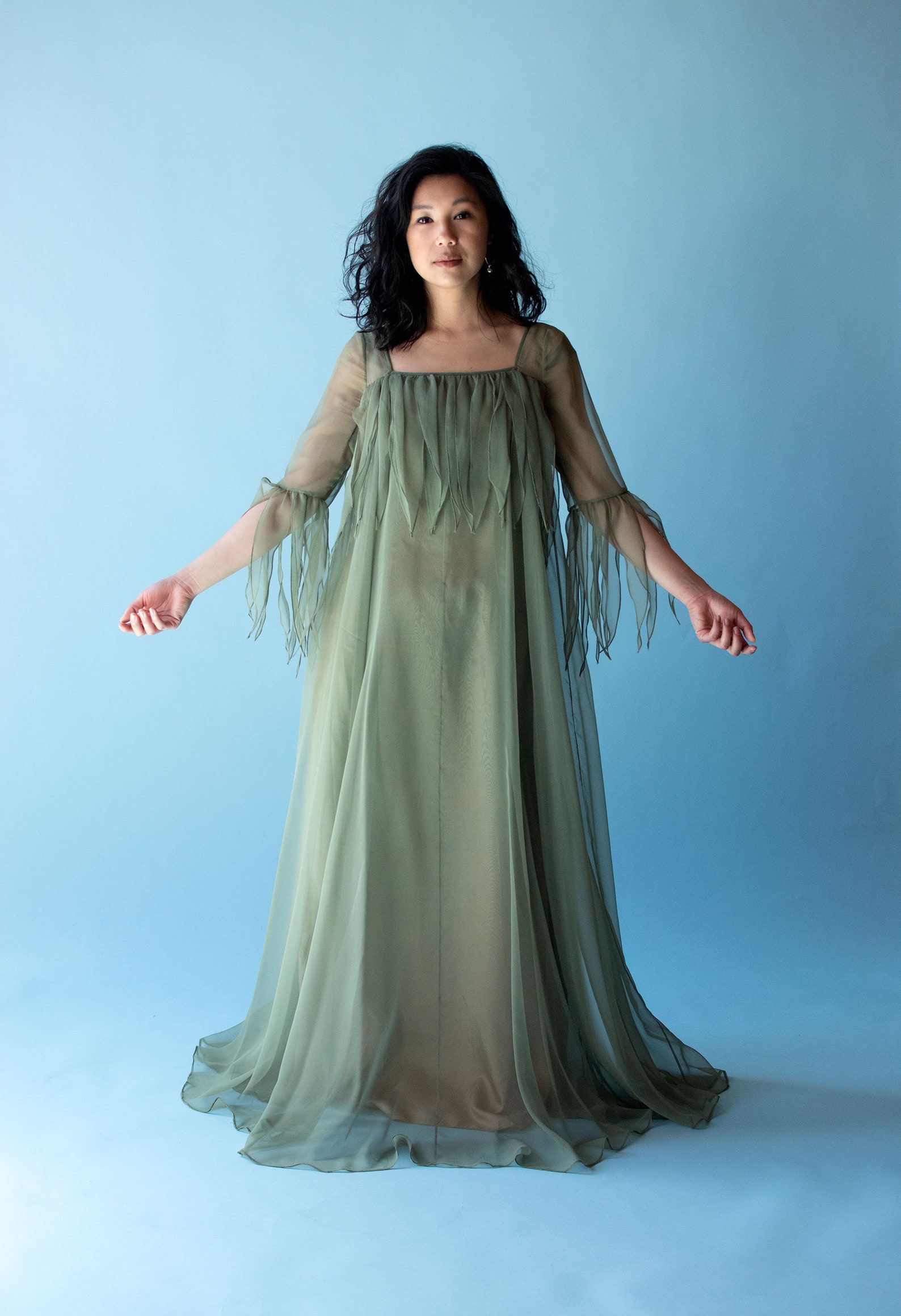 1970s Jean Varon Green Dress or Coat main image 1