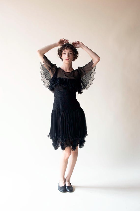 valentino dress black Pleated Silk | Complete your outfit with pumps and a ladylike bag. Belted embellished wool and silk-blend