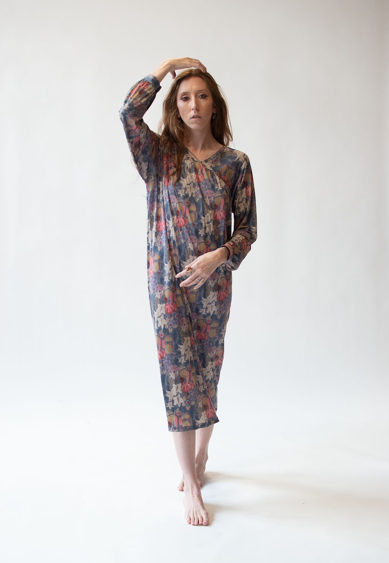 1970s Floral Silk Jersey Dress Missoni image 2