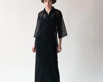 1990s Black Silk Dress | Yohji Yamamoto