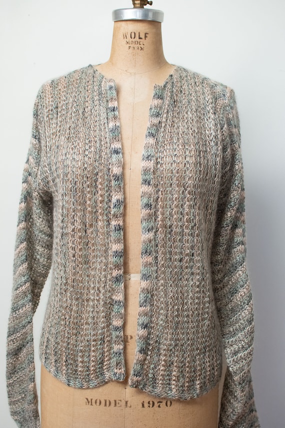 1970s Pastel Knit Cardigan | Vintage 70s Missoni S