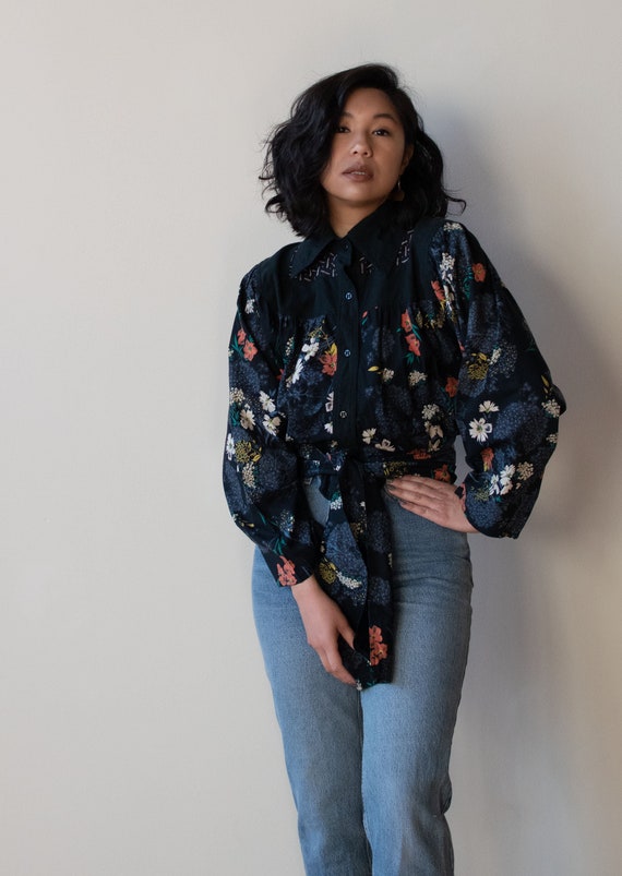 Dark Floral Print Blouse | Koos van den Akker - image 6