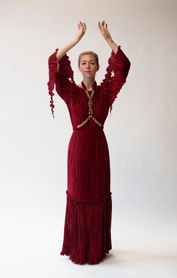 1980s Plisse Dress | Mary McFadden - image 3