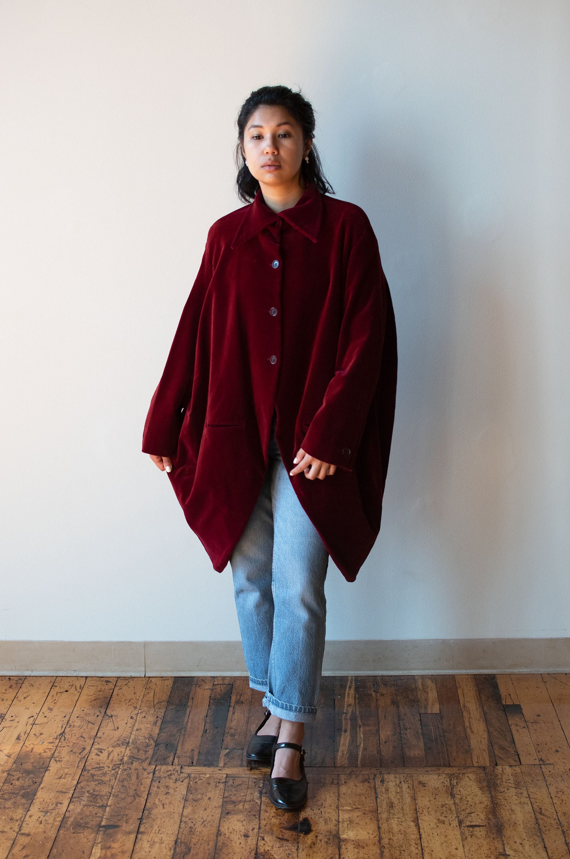 Velvet Cocoon Coat Romeo Gigli