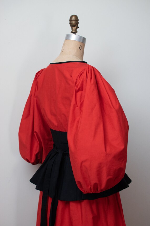 1980s Puff Sleeve Dress | Yves Saint Laurent Rive… - image 10