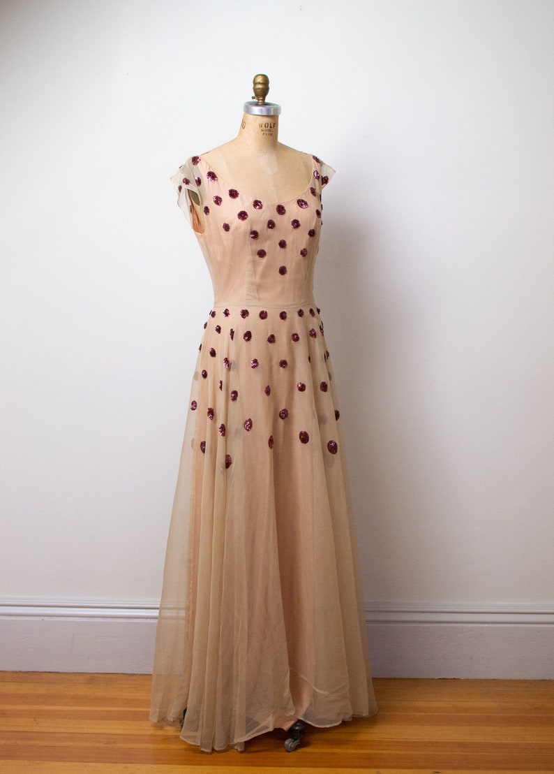 1940s evening gown