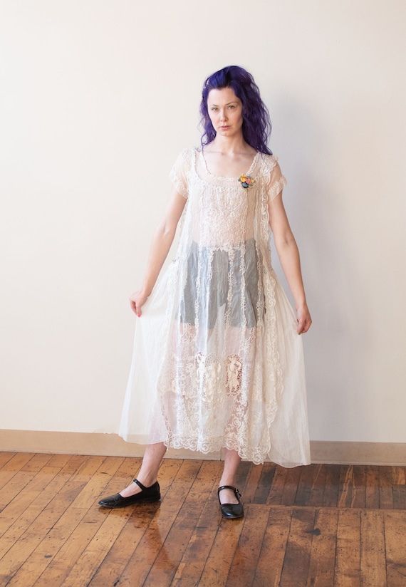 1920s Lace Lingerie Dress | Boué Soeurs - image 1