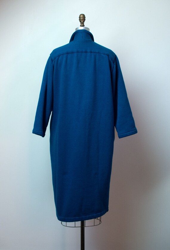 1980s Blue Sweatshirt Coat | Norma Kamali - image 4