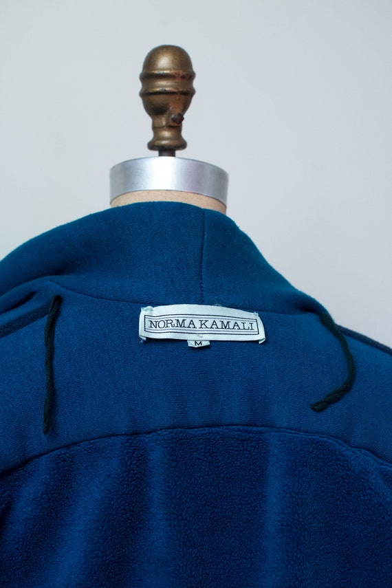 1980s Blue Sweatshirt Coat | Norma Kamali - image 6