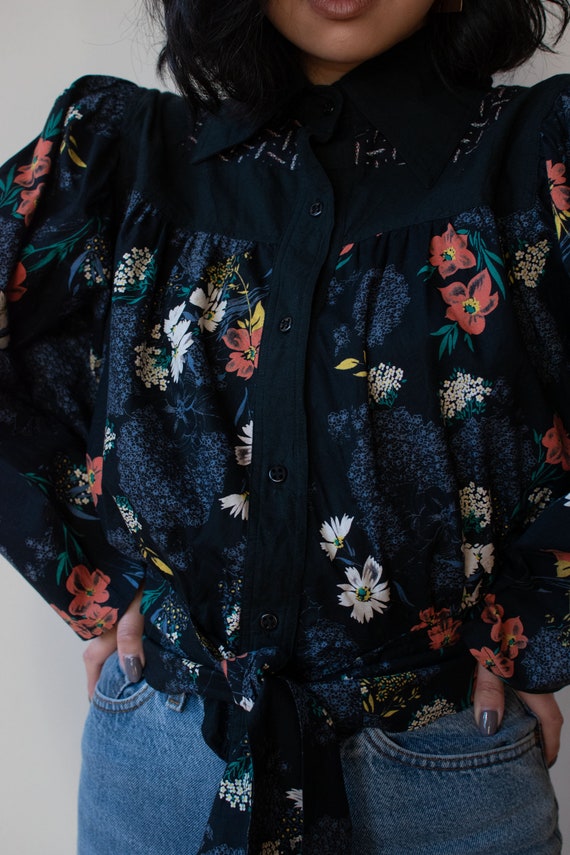 Dark Floral Print Blouse | Koos van den Akker - image 5