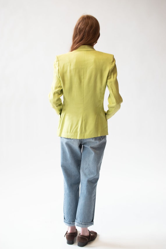 1940s Chartreuse Linen Blazer - image 2