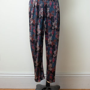 1970s Floral Print Silk Jersey Set Vintage 70s Missoni Tunic and Pants image 6