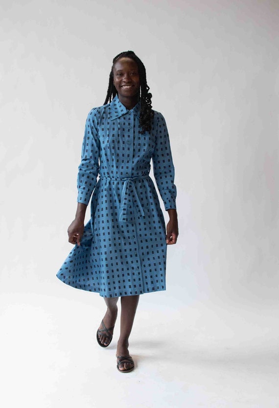 Blue Check Dress | Marimekko 1975