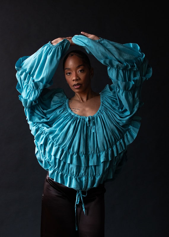 Ruffled Silk Jacket | Jean Paul Gaultier - image 1