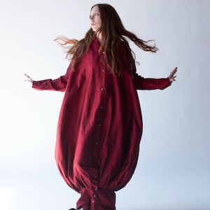 Burgundy Silk Dress | Romeo Gigli for Callaghan