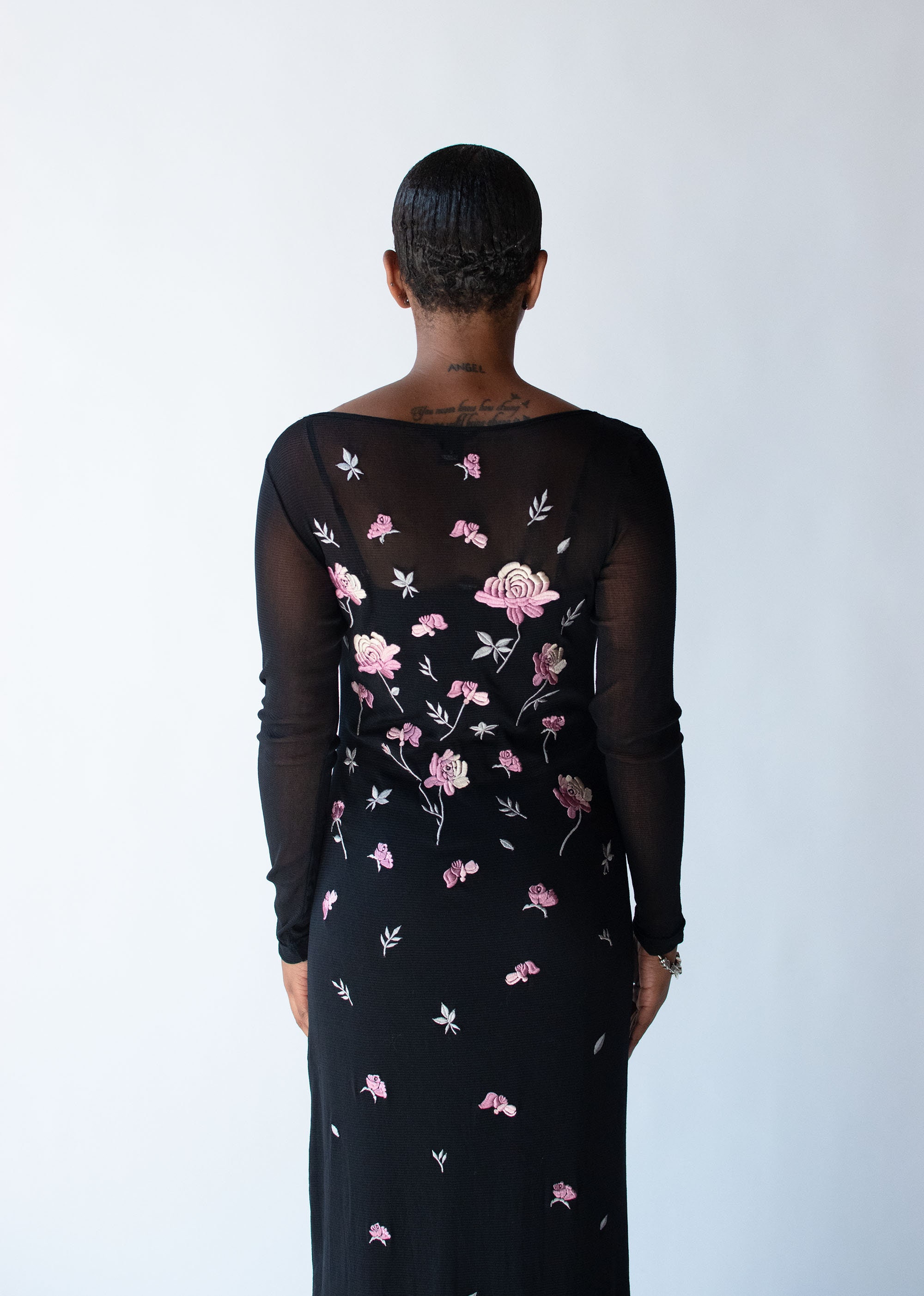 1990s Embroidered Mesh Dress | Vivienne Tam - Etsy