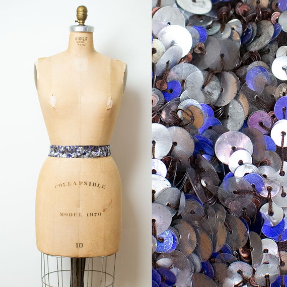 1930s Sequin Belt / 30s Dress Sash