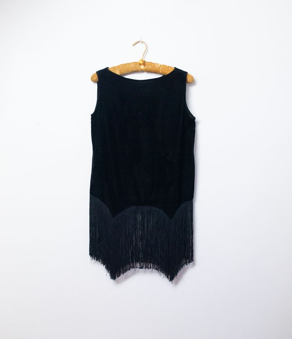 1920s Velvet Blouse | 20s Fringe Top