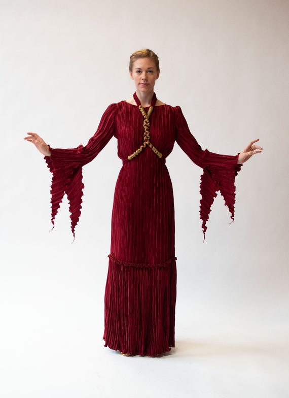 1980s Plisse Dress | Mary McFadden - image 1