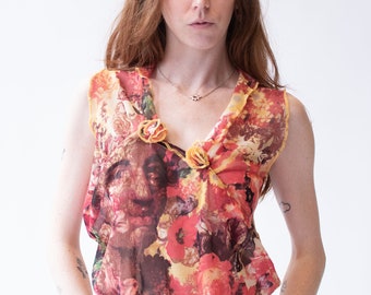 Jean Paul Gaultier Second Skin / Tattoo Top, 1994 Mesh With