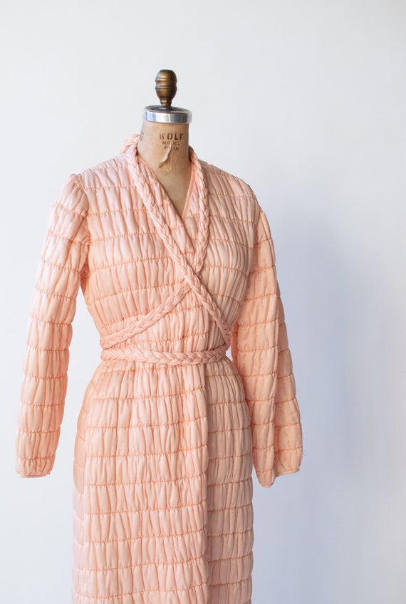 1980s Quilted Robe | Mary Mcfadden - image 4