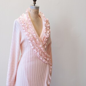 1980s Pink Knit Duster Liseuses Poggi image 5