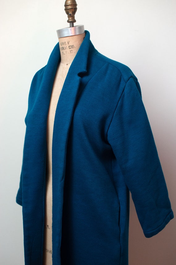 1980s Blue Sweatshirt Coat | Norma Kamali - image 7