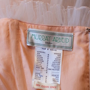 1980s Peach Tulle Gown Murray Arbeid image 8