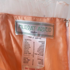 1980s Peach Tulle Gown Murray Arbeid image 6