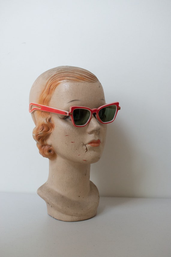 1950s Red Sunglasses / 50s Rayex Sunglasses - image 10