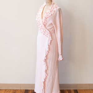 1980s Pink Knit Duster Liseuses Poggi image 7