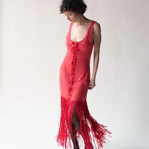 Red Dress w/ Fringe | Ritmo di Perla
