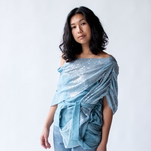 Blue Silk Top | John Galliano