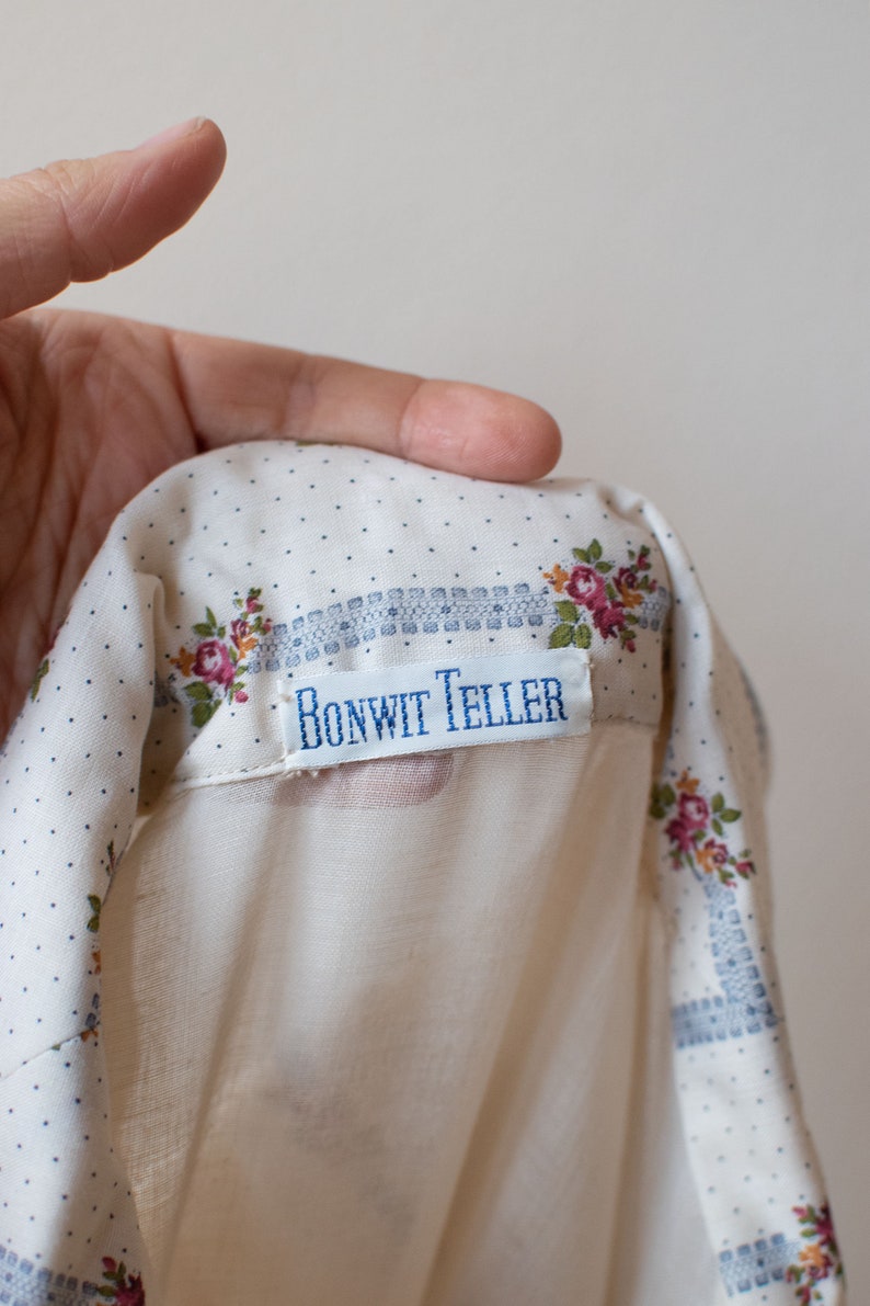 Large 1970s Galanos Bonwit Teller Silk Chiffon Dress