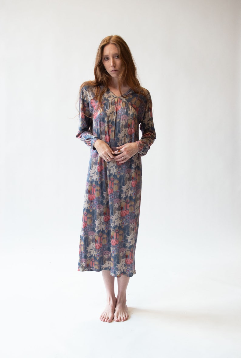 1970s Floral Silk Jersey Dress Missoni image 3