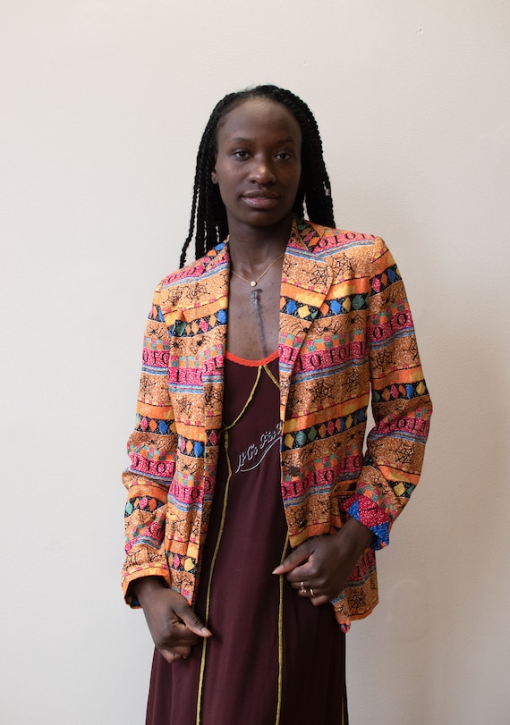 Mixed Print Blazer | Todd Oldham
