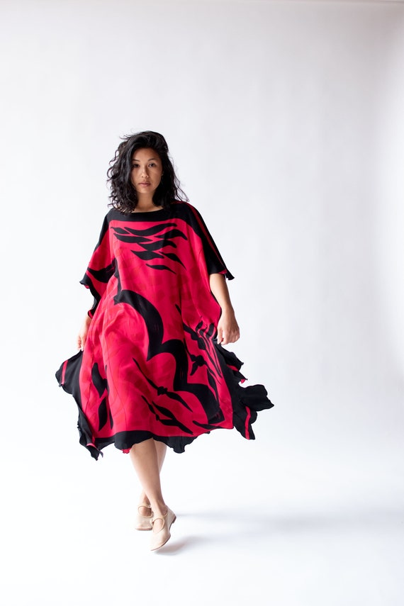 80s Silky Caftan Dress main image 0