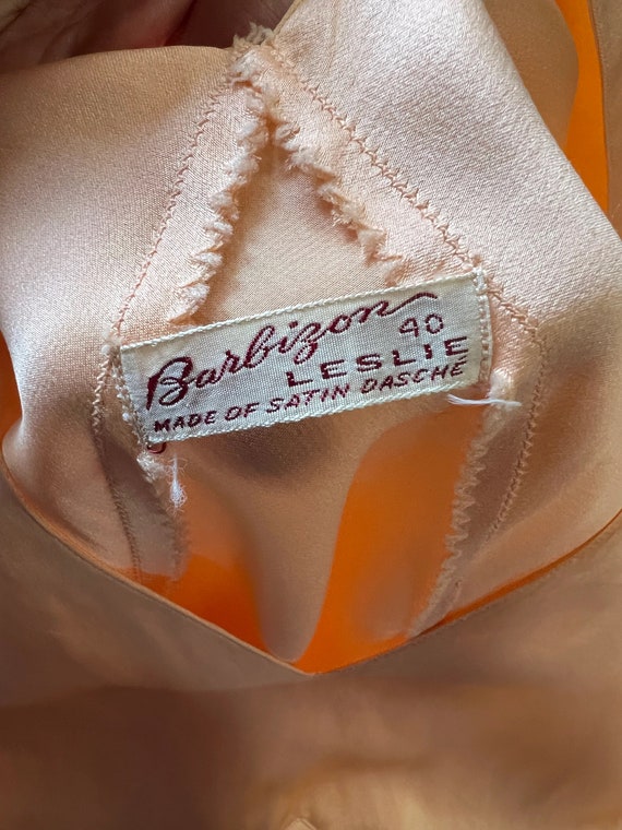 1930s Peach Bias Cut Nightgown | Barbizon - image 7