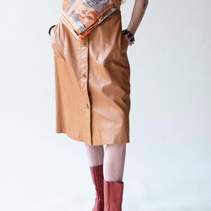 A-Line Leather Skirt | Bonnie Cashin