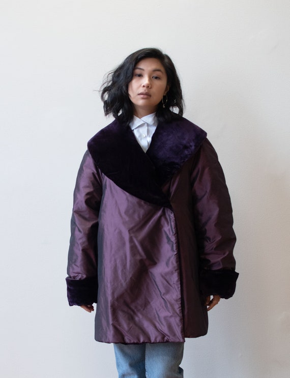 1990s Iridescent Silk Coat | Renato Nucci - image 1