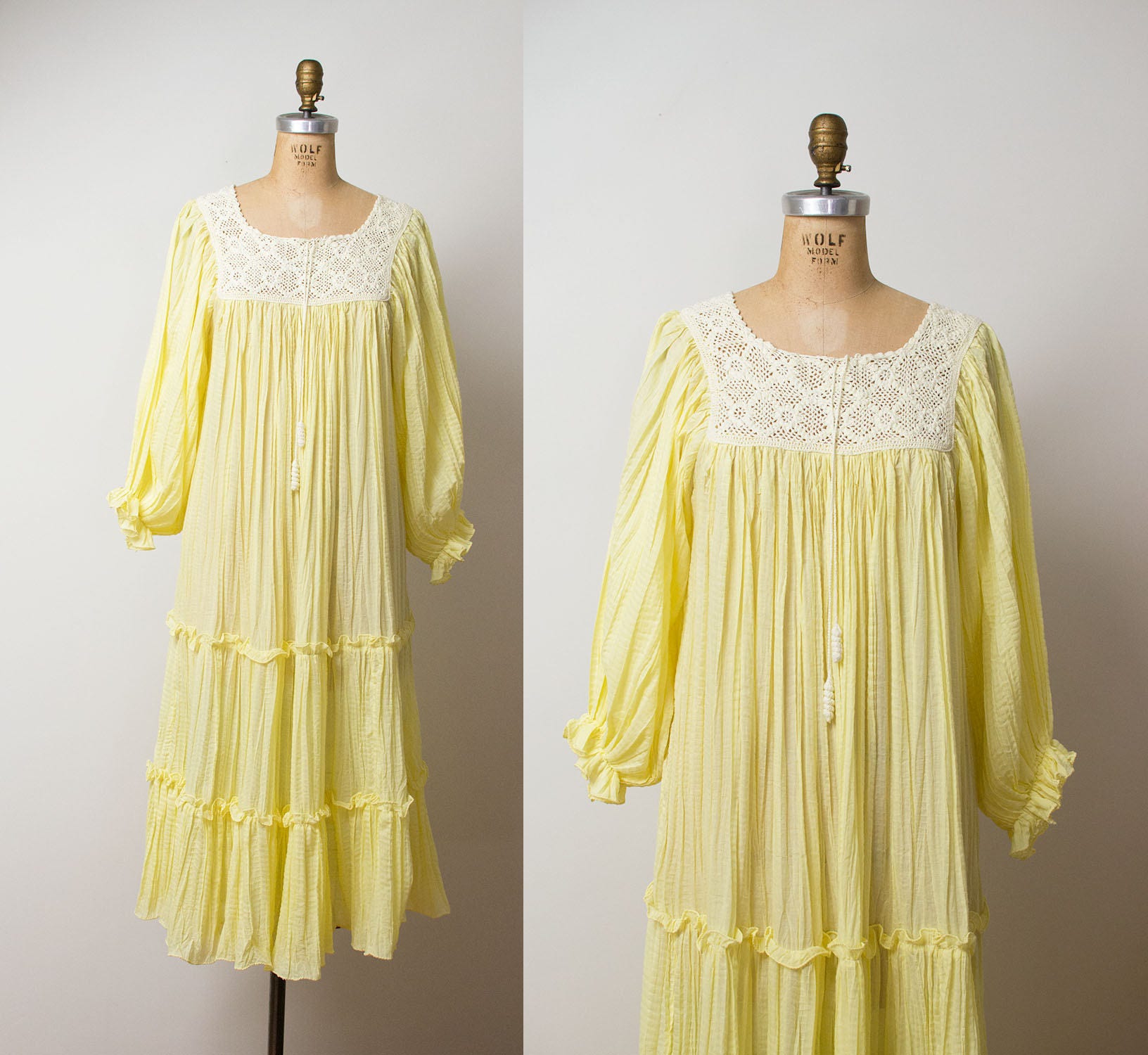 yellow peasant dress