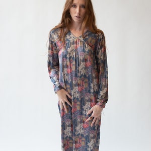 1970s Floral Silk Jersey Dress Missoni image 1