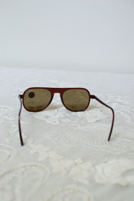 1940s Sunglasses / 40s Solarex Brown Aviator Glas… - image 7