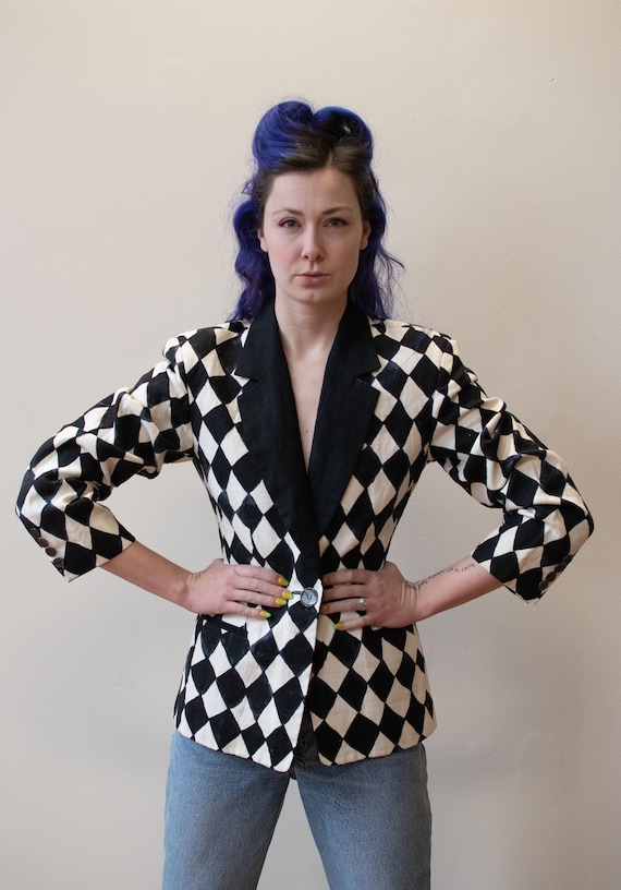 1990s Checkered Blazer | Isaac Mizrahi