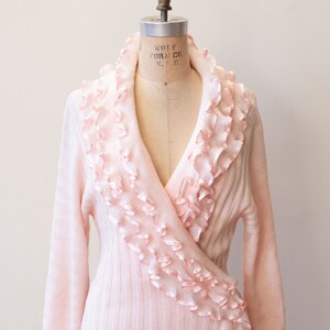 1980s Pink Knit Duster Liseuses Poggi image 2